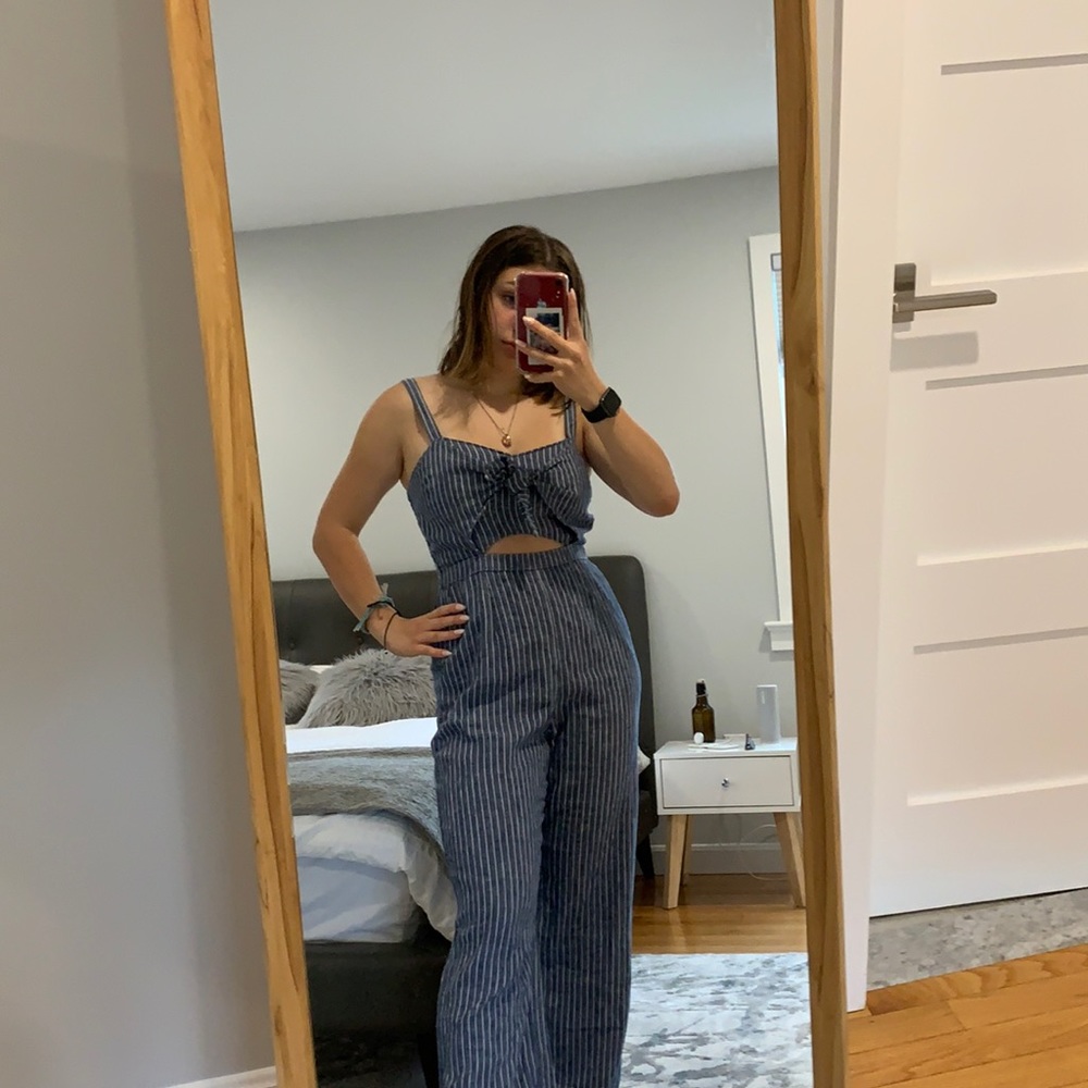 A&F Blue&White Jumpsuit Size Small